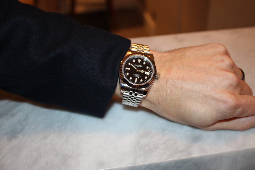 MARJITA Men's Luxury Watch  "Black Dial"  Edition