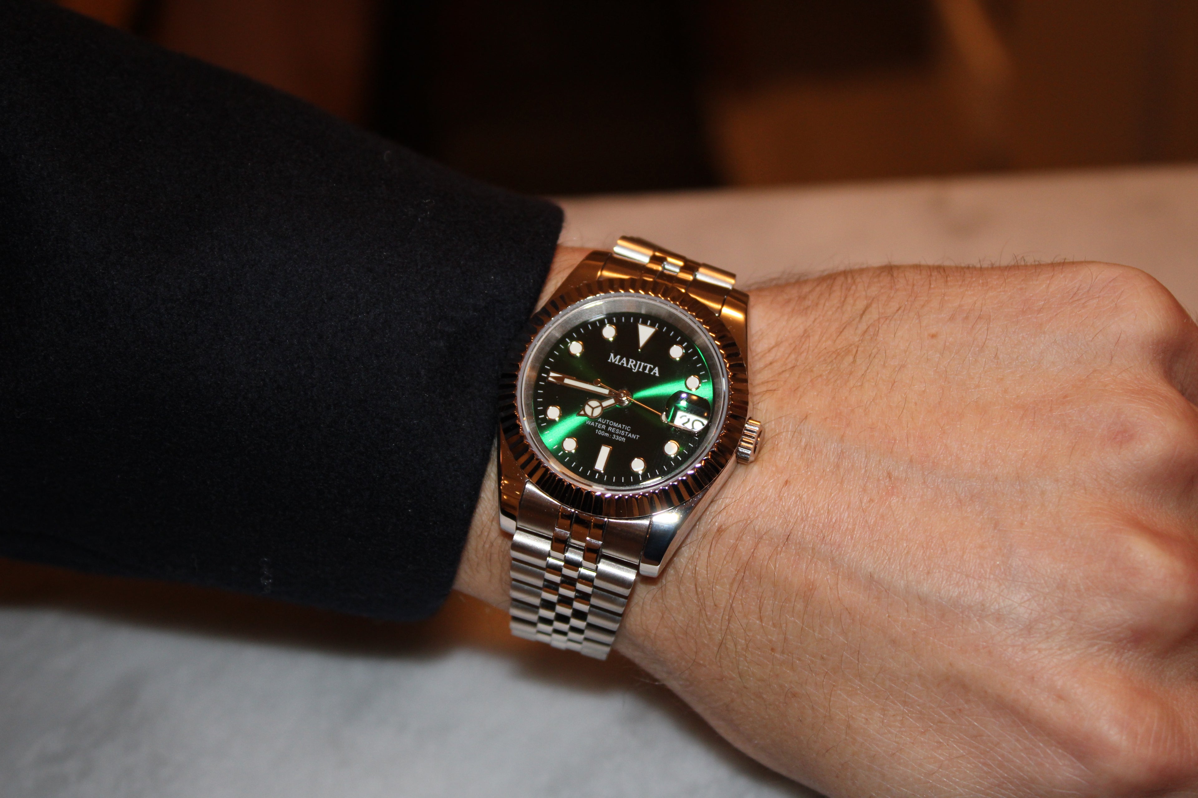 MARJITA Men's Luxury Watch "Emerald Green" Edition