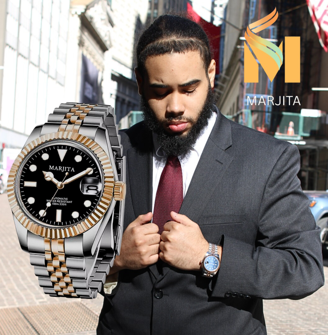 MARJITA Men's Luxury Watch "Rose Gold" Edition