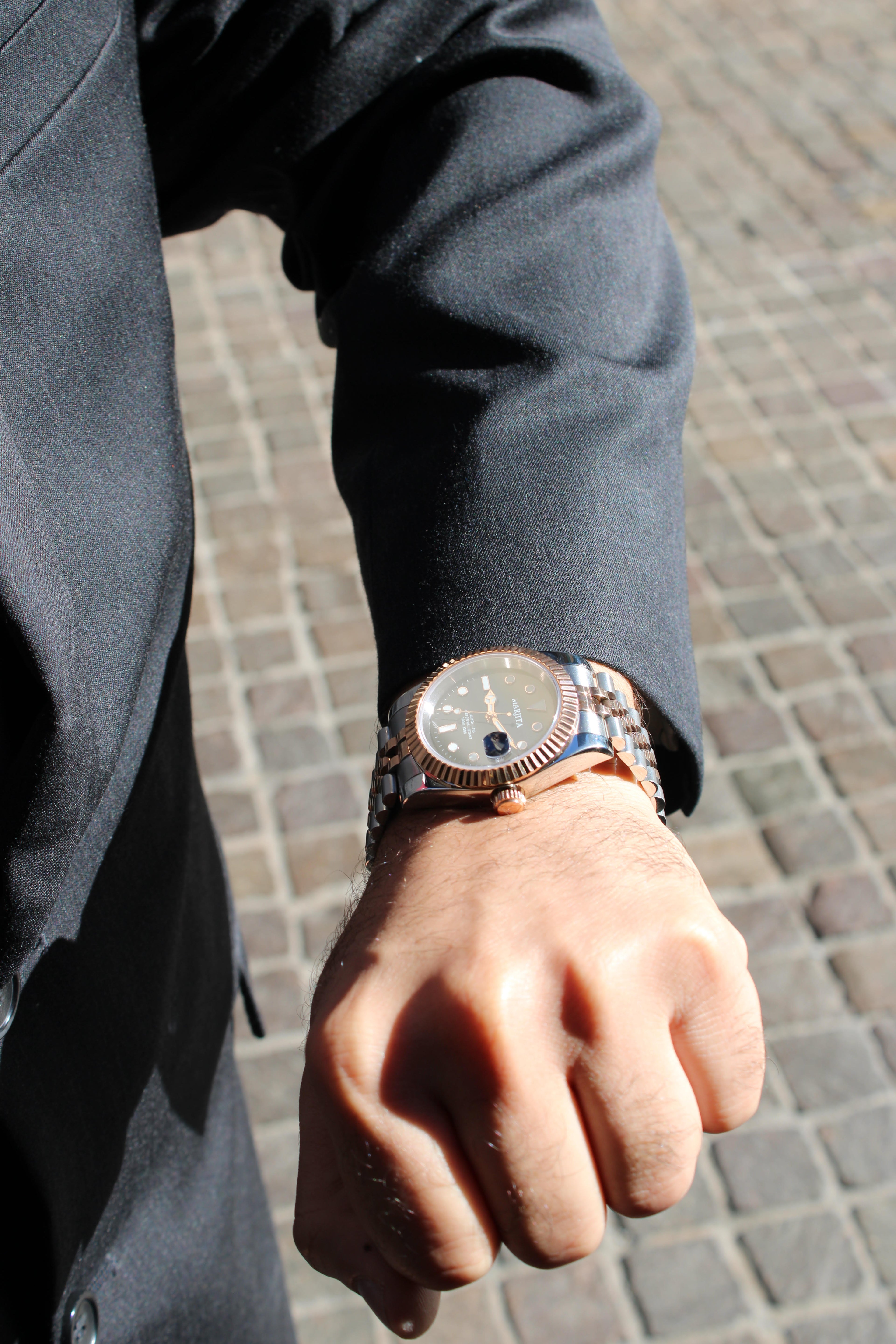 MARJITA Men's Luxury Watch "Rose Gold" Edition